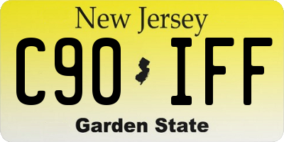 NJ license plate C90IFF