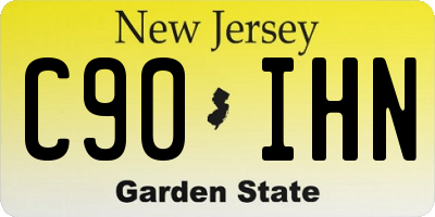 NJ license plate C90IHN