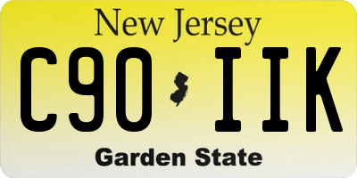 NJ license plate C90IIK