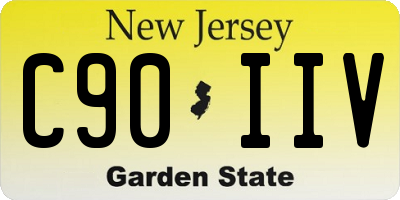 NJ license plate C90IIV