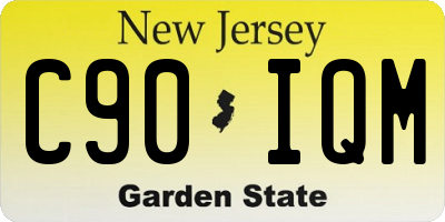 NJ license plate C90IQM