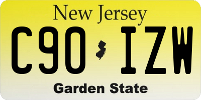 NJ license plate C90IZW