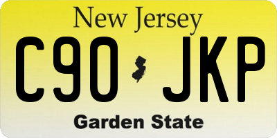 NJ license plate C90JKP