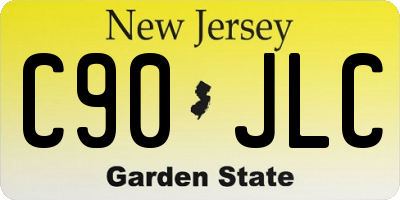 NJ license plate C90JLC