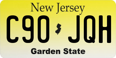 NJ license plate C90JQH
