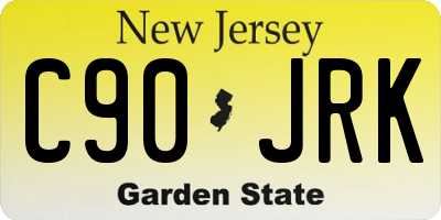 NJ license plate C90JRK