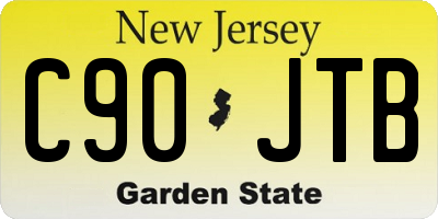 NJ license plate C90JTB