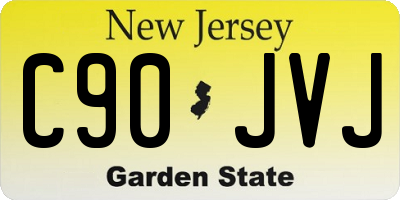 NJ license plate C90JVJ