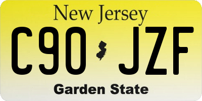 NJ license plate C90JZF