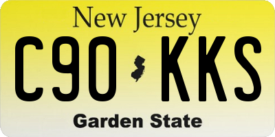 NJ license plate C90KKS