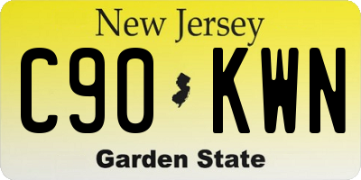 NJ license plate C90KWN