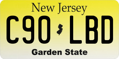 NJ license plate C90LBD