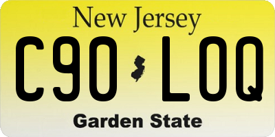 NJ license plate C90LOQ