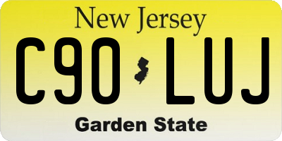 NJ license plate C90LUJ