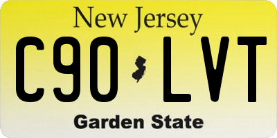 NJ license plate C90LVT