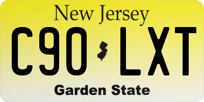 NJ license plate C90LXT