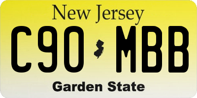 NJ license plate C90MBB
