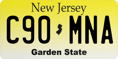 NJ license plate C90MNA