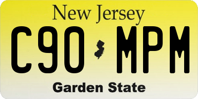 NJ license plate C90MPM