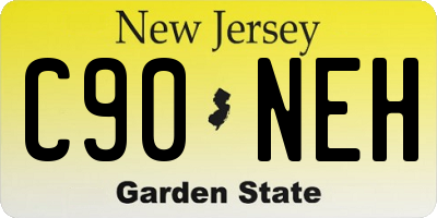 NJ license plate C90NEH