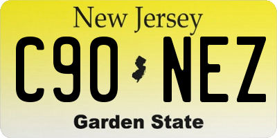 NJ license plate C90NEZ