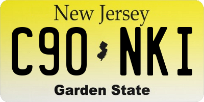NJ license plate C90NKI