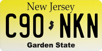 NJ license plate C90NKN