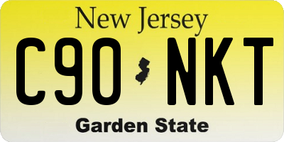 NJ license plate C90NKT