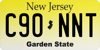 NJ license plate C90NNT