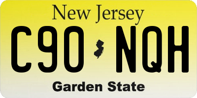NJ license plate C90NQH