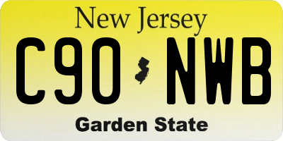 NJ license plate C90NWB