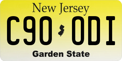 NJ license plate C90ODI