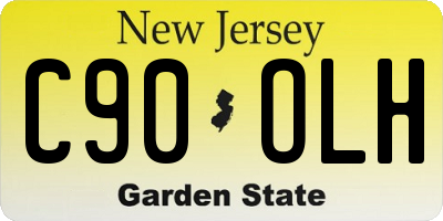 NJ license plate C90OLH