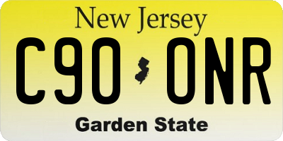 NJ license plate C90ONR
