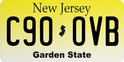 NJ license plate C90OVB