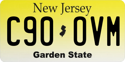 NJ license plate C90OVM