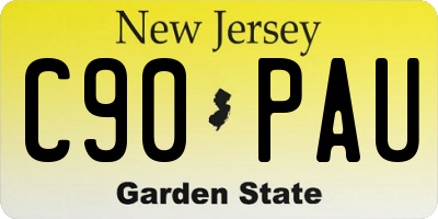 NJ license plate C90PAU