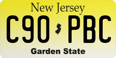 NJ license plate C90PBC