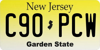 NJ license plate C90PCW