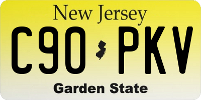 NJ license plate C90PKV