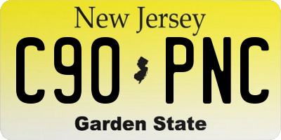 NJ license plate C90PNC