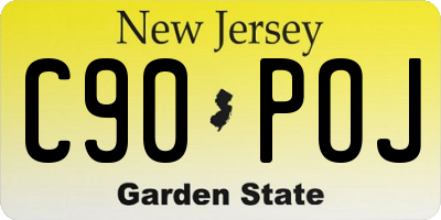NJ license plate C90POJ
