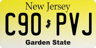 NJ license plate C90PVJ