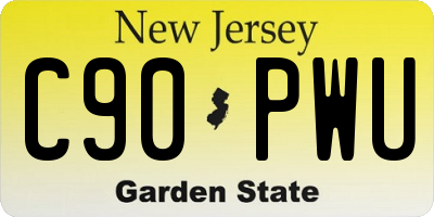 NJ license plate C90PWU
