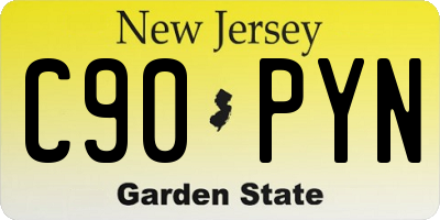 NJ license plate C90PYN