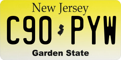 NJ license plate C90PYW