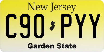 NJ license plate C90PYY