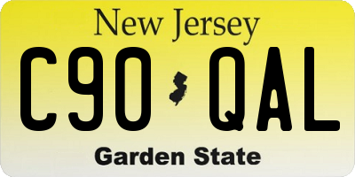NJ license plate C90QAL