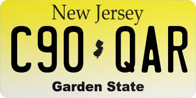 NJ license plate C90QAR