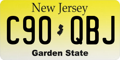 NJ license plate C90QBJ